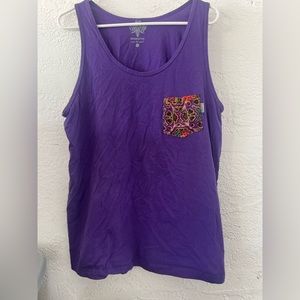 Serengetee Pocket Tank - Purple - XL